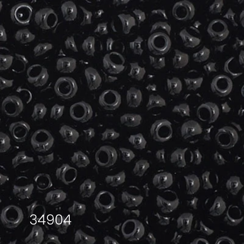 Czech Seed Bead 11/0 Opaque Black | Alberta Bead Store