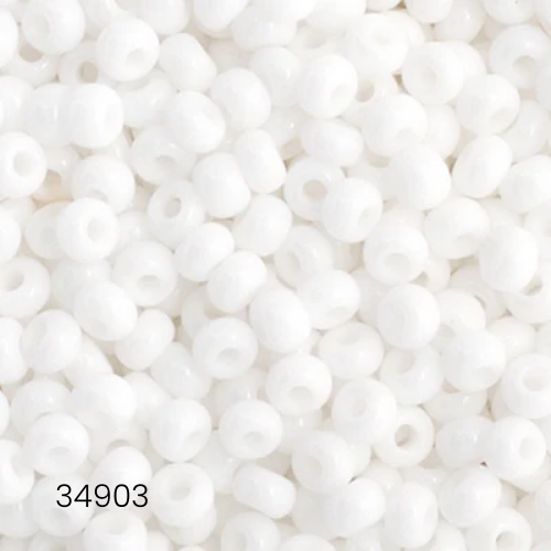 Czech Seed Bead 11/0 Opaque White | Alberta Bead Store