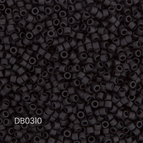 Miyuki Delica 11/0 Black Matte | Alberta Bead Store