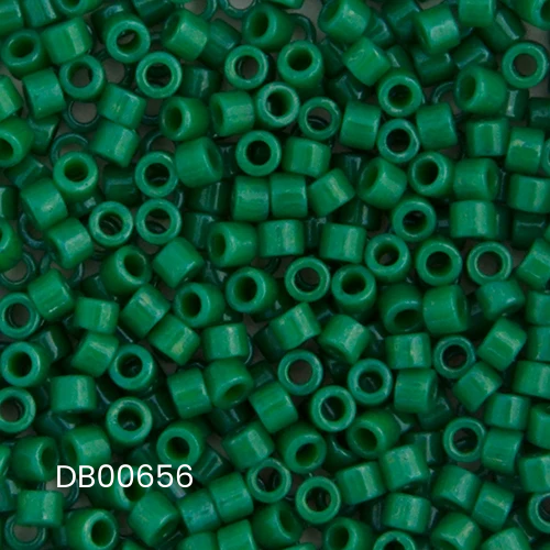 Miyuki Delica 11/0 Green Jade Opaque Dyed | Alberta Bead Store