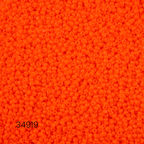 Czech Seed Bead 11/0 Opaque Orange | Alberta Bead Store