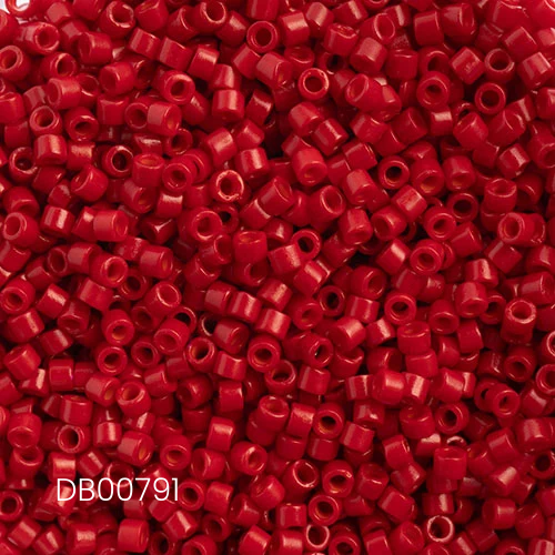 Miyuki Delica 11/0 Bright Red Matte-Dyed | Alberta Bead Store