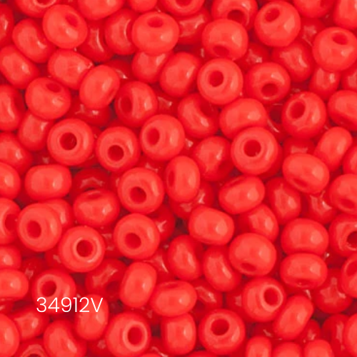 Czech Seed Bead 11/0 Opaque Light Red | Alberta Bead Store