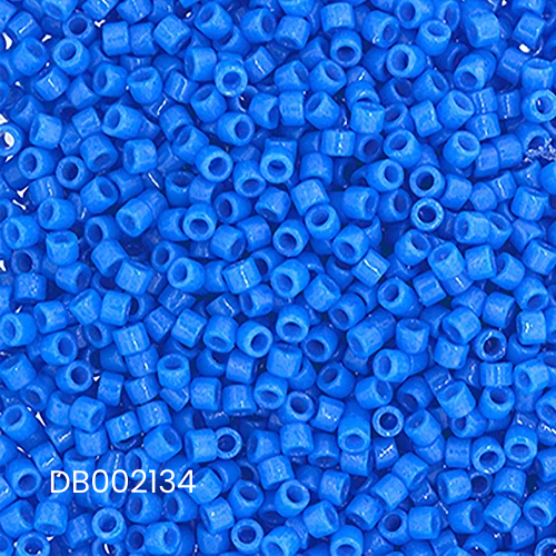 Miyuki Delica 11/0 Duracoat Opaque Dyed Blue Cerulean | Alberta Bead Store