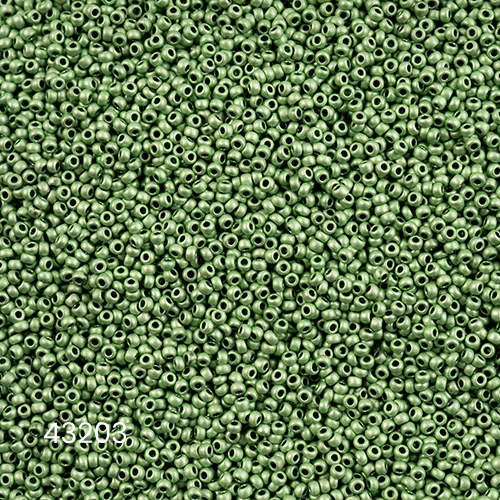 Czech Seed Bead 11/0 Seafoam Green Terra Metallic Matt | Alberta Bead Store