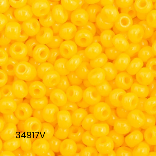 Czech Seed Bead 11/0  Opaque Golden Yellow | Alberta Bead Store