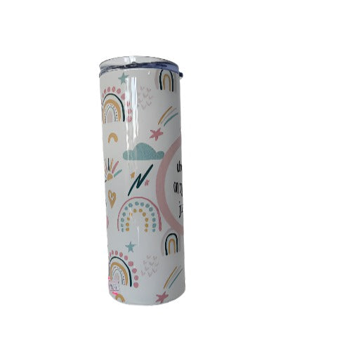 The Chain on my Mood Swing Broke 20oz Skinny Tumbler - Crystals and Sun Signs