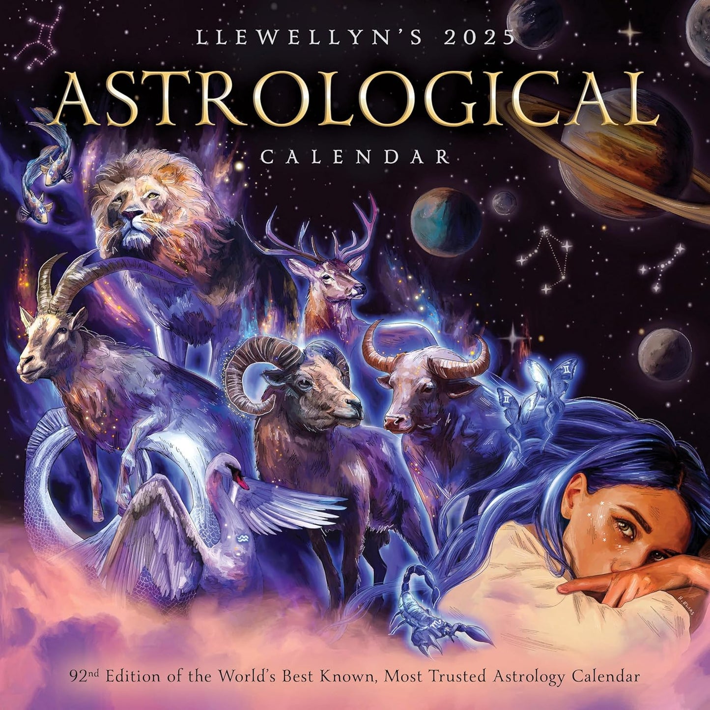 Llewellyn's 2025 Astrological Calendar - Crystals and Sun Signs