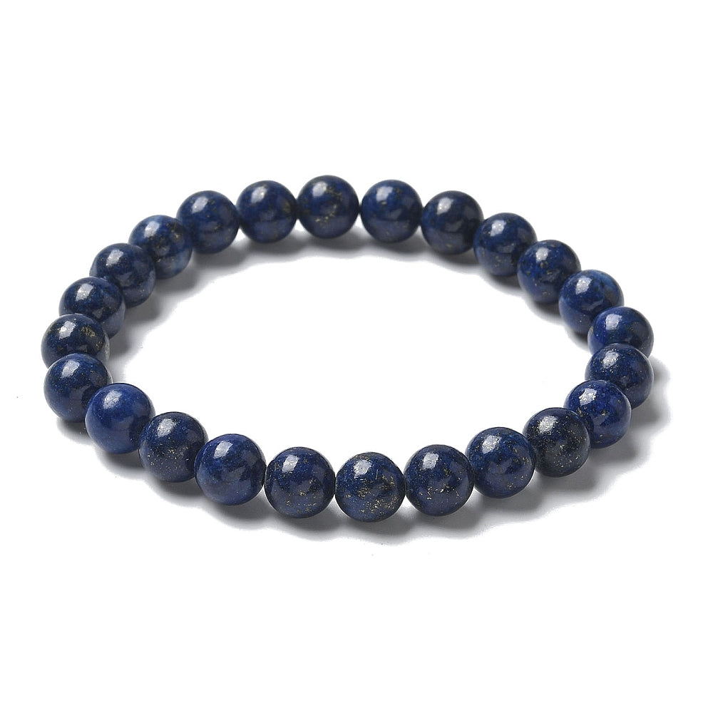 Lapis Lazuli Gemstone Bead Bracelet 8MM 