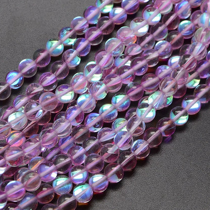 Medium Orchid Holographic Glass Bead 