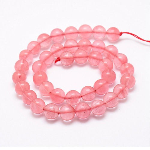 Cherry Quartz Glass Bead - All Sizes - Witches Ink LTD - O/A Crystals and Sun Signs