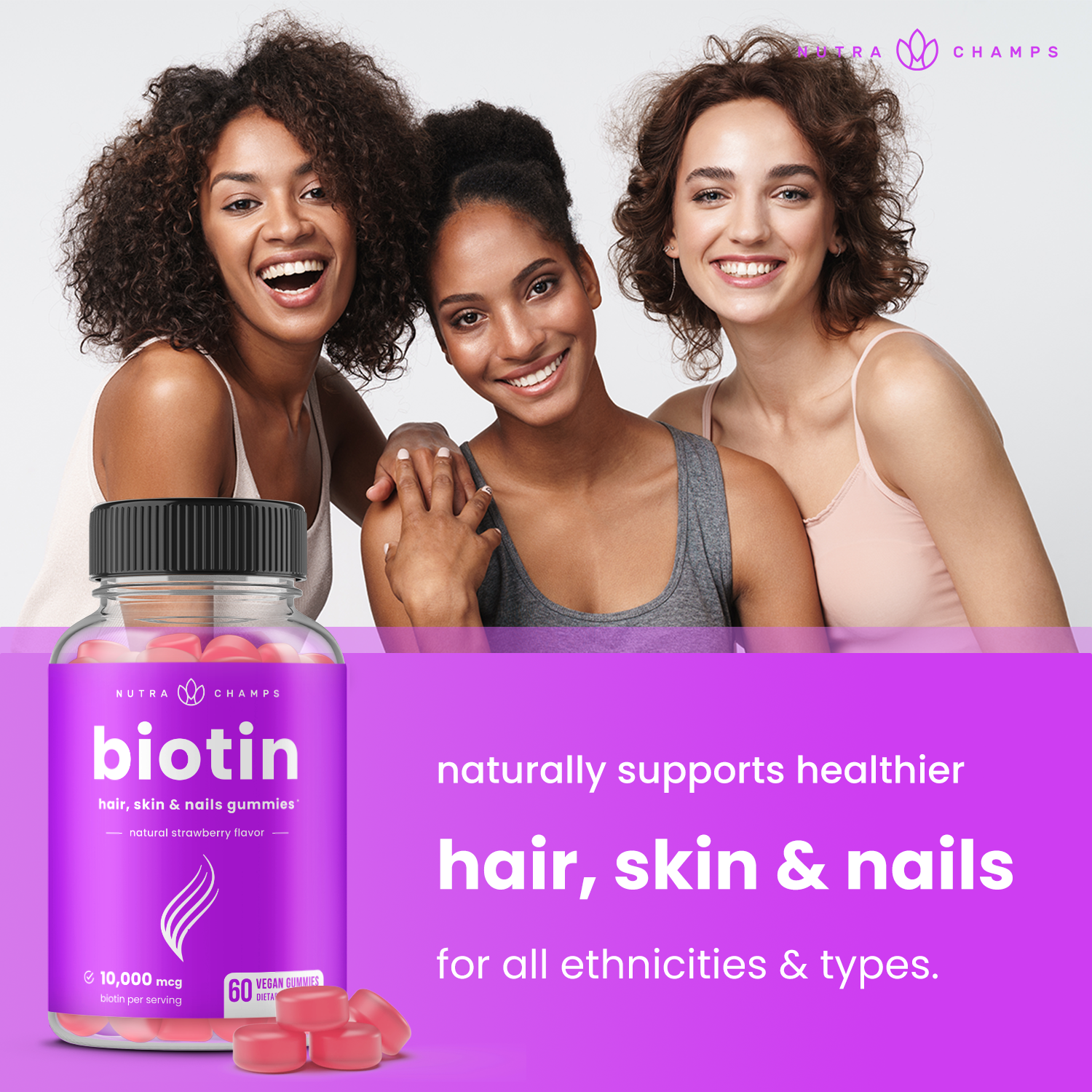 Biotin Gummies Supplement - Crystals and Sun Signs
