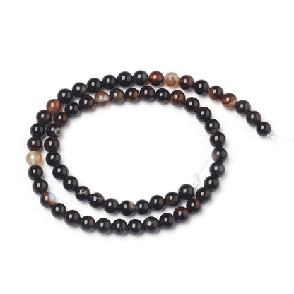 Black Agate Gemstone Bead 