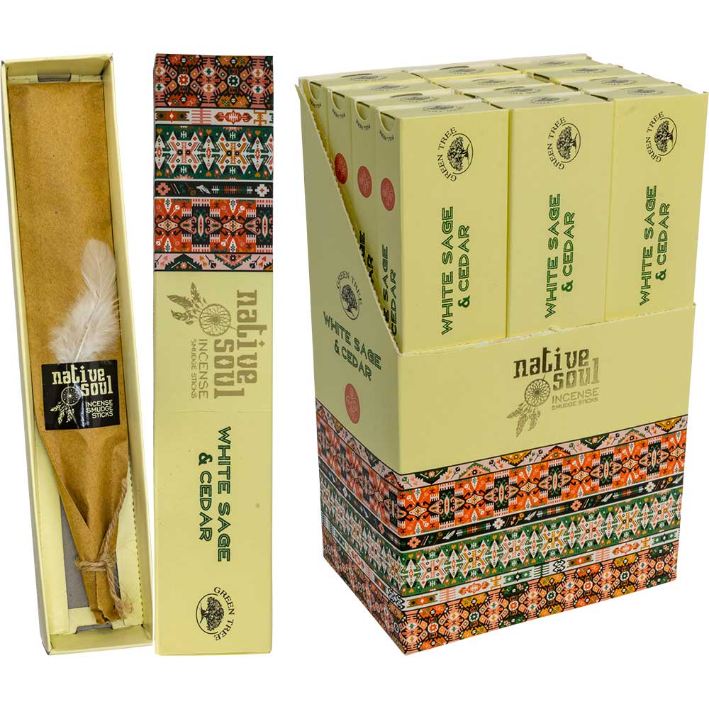 Native Soul Incense White Sage & Cedar - Crystals and Sun Signs