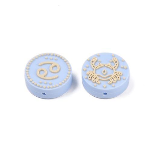 Cancer zodiac silicone focal bead 