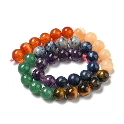 Chakra Gemstone Bead Strand - Crystals and Sun Signs