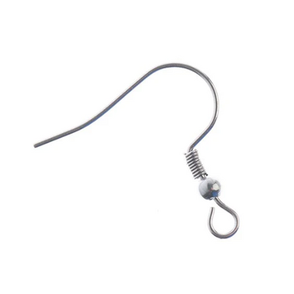 Fish Hook Stainless Steel Earring 19mm 10pcs