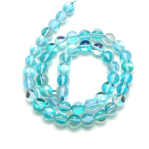 Turquoise Holographic Glass Bead | Alberta Bead Store