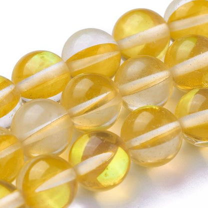 Gold Holographic Glass Bead 