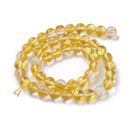 Gold Holographic Glass Bead 