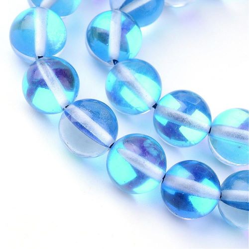 Royal Blue Holographic Glass Bead | Alberta Bead Store