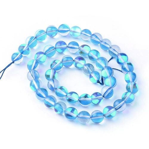 Royal Blue Holographic Glass Bead 