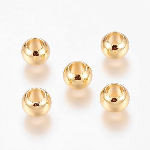 Connector Bead Rondelle Brass Golden 8MM 20pcs | Alberta Bead Store