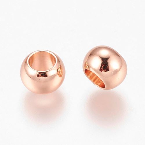 Connector Bead Rondelle Brass Rose Gold 8MM 20pcs 