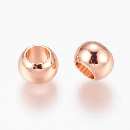 Connector Bead Rondelle Brass Rose Gold 8MM 20pcs 