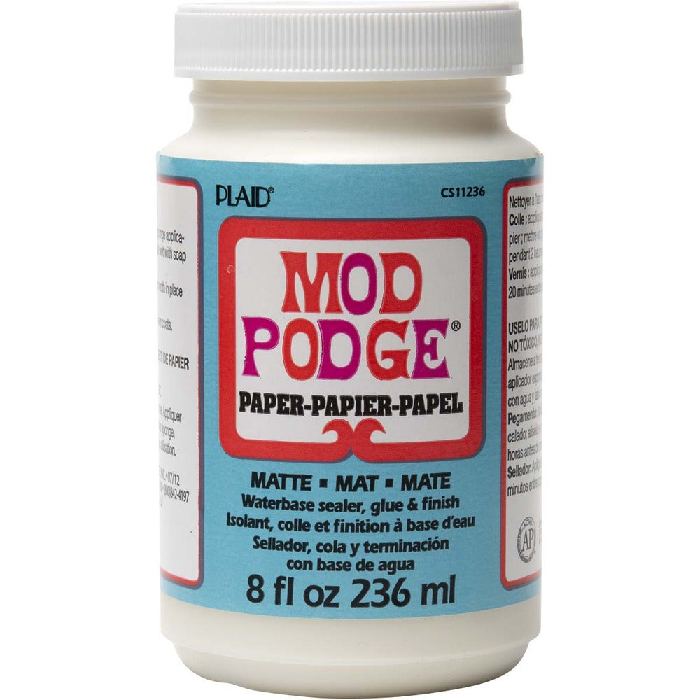 Mod Podge Waterbase Sealer/Glue/Finish, Paper - Matte (8oz) | Alberta Bead Store