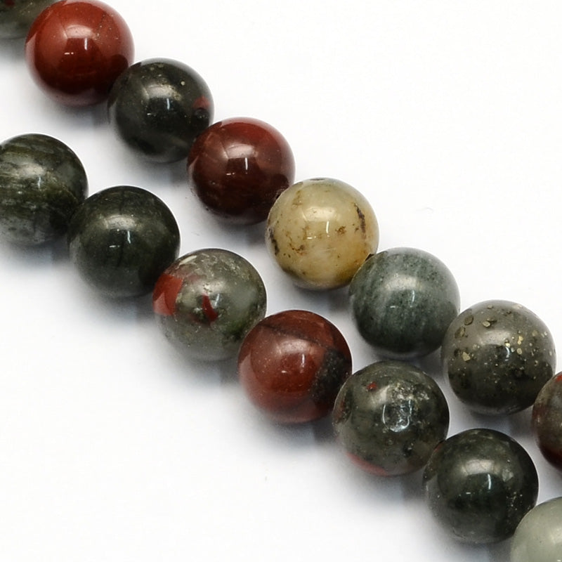 African Bloodstone Gemstone Bead 