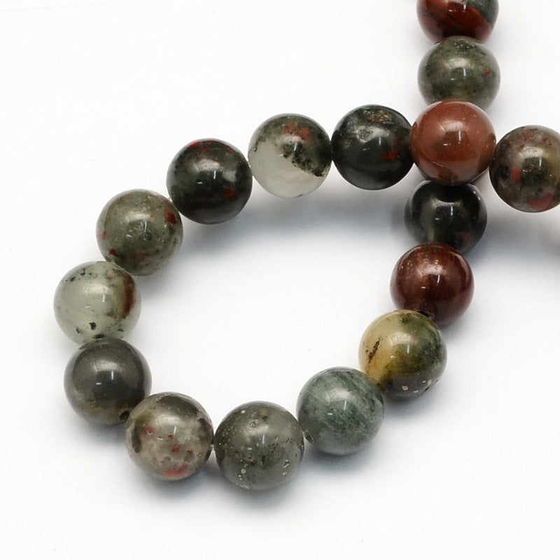 African Bloodstone Gemstone Bead 