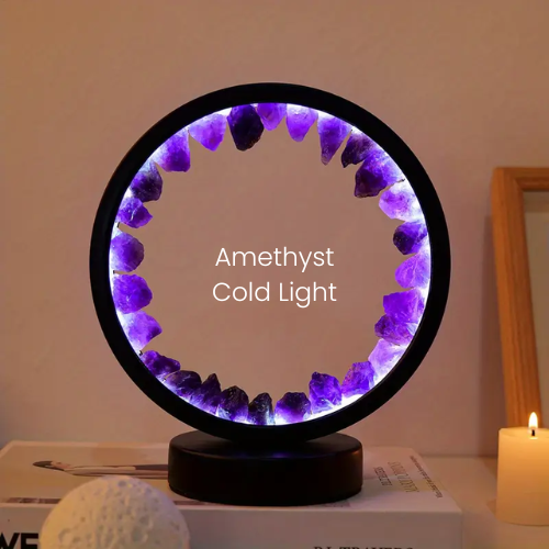 Amethyst Gemstone LED Light Ring 