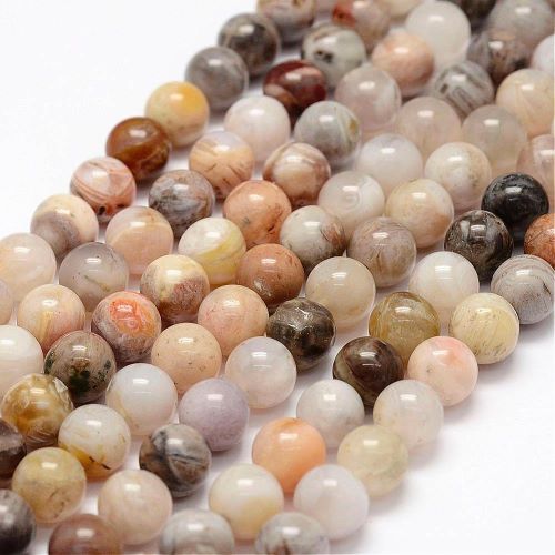 Bamboo Leaf Agate Gemstone Bead | Alberta Bead Store