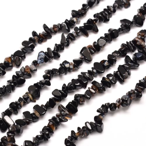 Black Onyx Gemstone Chip Beads 