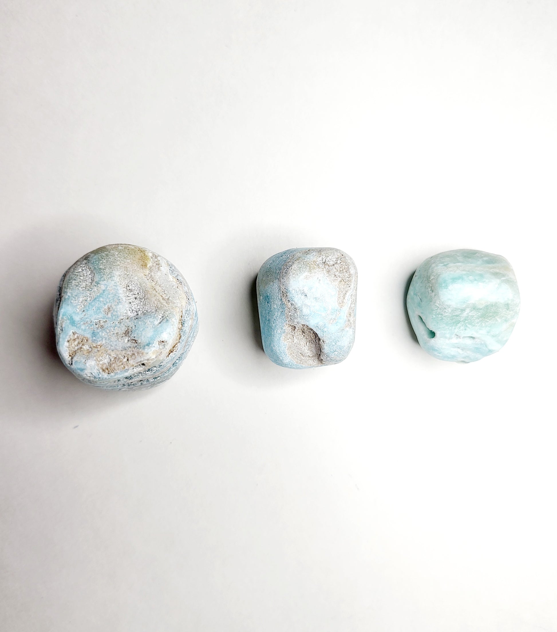 Blue Aragonite Tumbled Stone - Crystals and Sun Signs