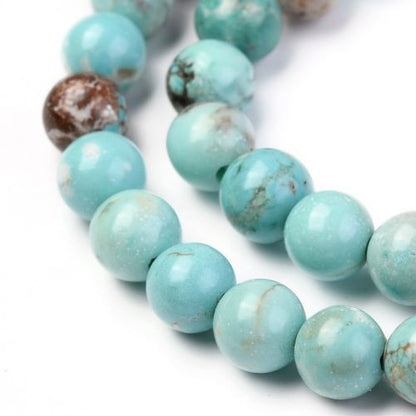 Howlite Green/Brown Gemstone Beads - Dyed & Heated - All Sizes - Witches Ink LTD - O/A Crystals and Sun Signs