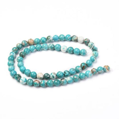 Howlite Green/Brown Gemstone Beads - Dyed & Heated - All Sizes - Witches Ink LTD - O/A Crystals and Sun Signs