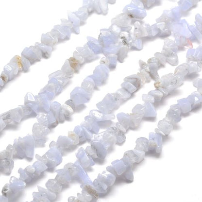 Blue Lace Agate Gemstone Chip Beads 