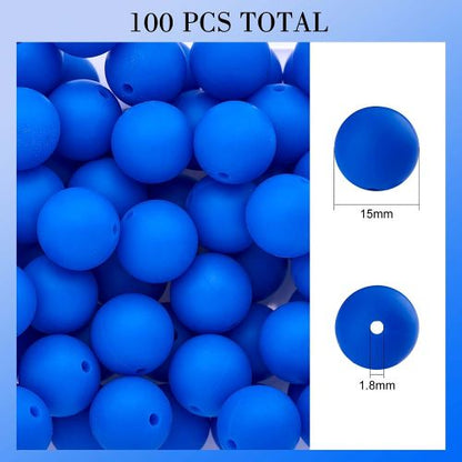 Silicone Bead Round 15MM Collection 