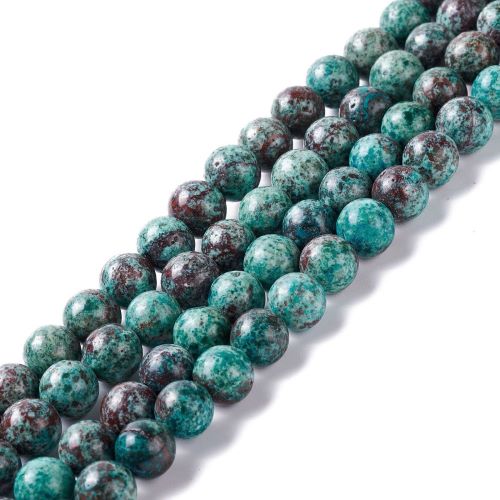 Chrysocolla Gemstone Bead - Dyed - Crystals and Sun Signs