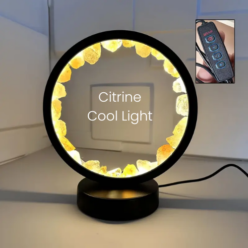 Citrine Gemstone LED Light Ring 