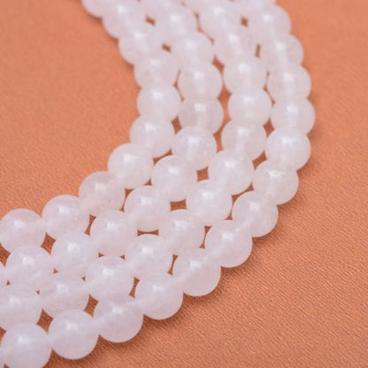 White Jade Gemstone Bead - Crystals and Sun Signs