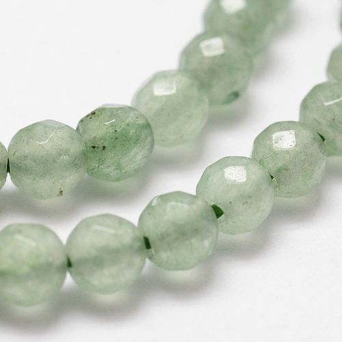 Green Aventurine Faceted Gemstone Bead - All Sizes - Witches Ink LTD - O/A Crystals and Sun Signs