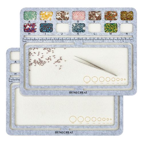 Hard Back Bead Mat with Felt 14 Compartments | Alberta Bead Store