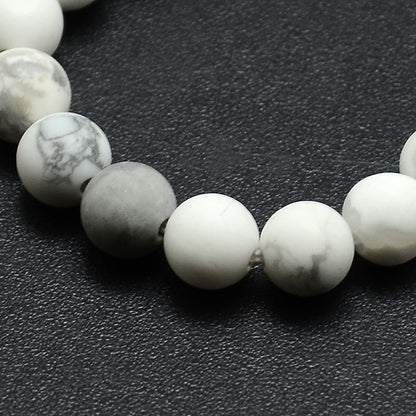 Howlite Frosted Gemstone Beads | Alberta Bead Store