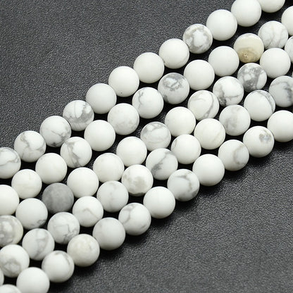 Howlite Frosted Gemstone Beads | Alberta Bead Store