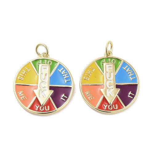 Enamel Charm 18k Plated Fuck Spinner 1pc 