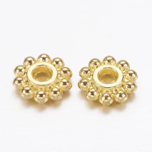 Spacer Bead Flower/Daisy Golden 6.5mm 25g 