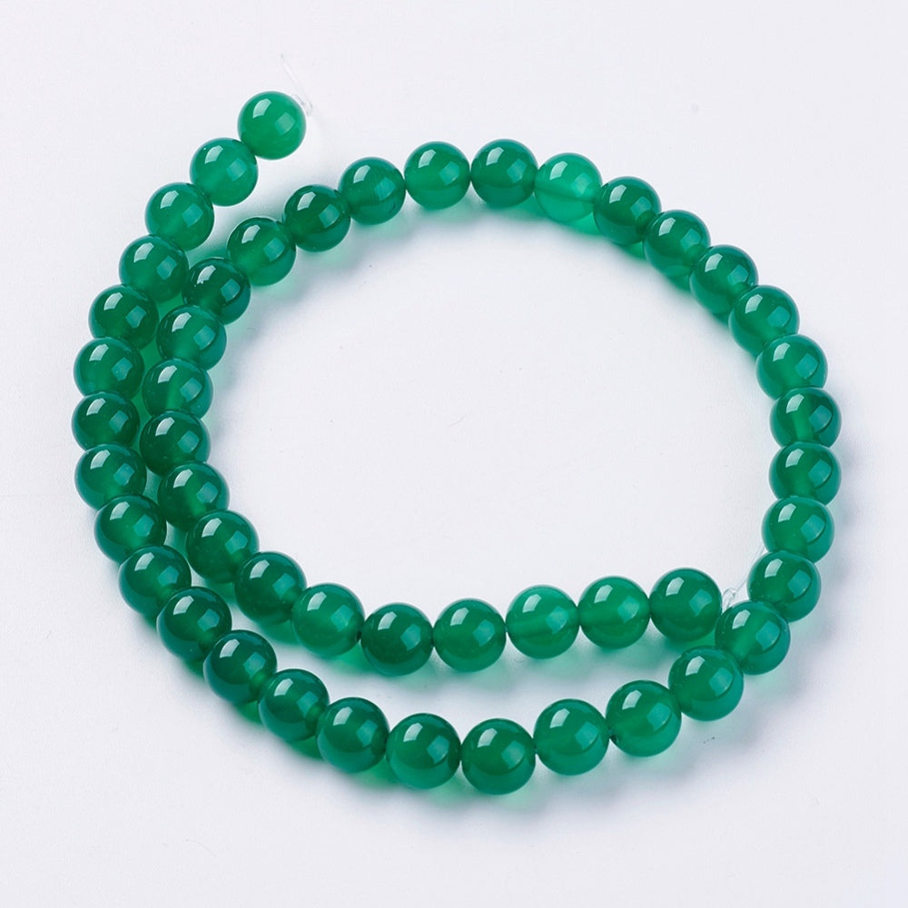 Green Onyx Gemstone Beads - Crystals and Sun Signs